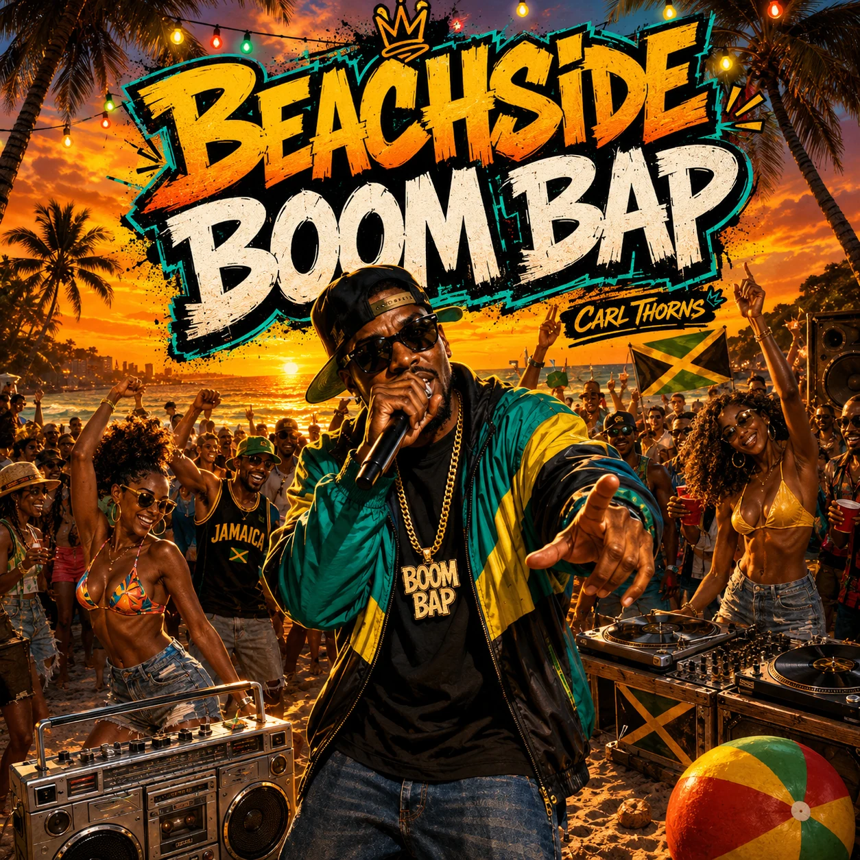 Beachside Boom Bap cover artwork by Carl Thorns