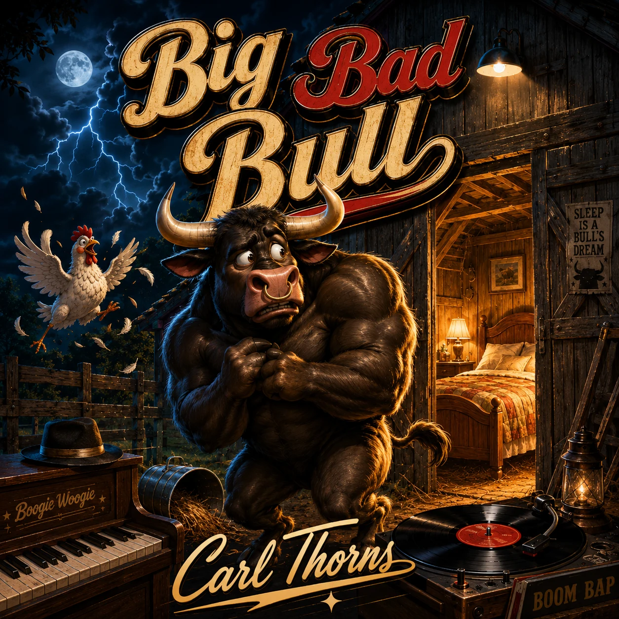 Big Bad Bull cover artwork by Carl Thorns