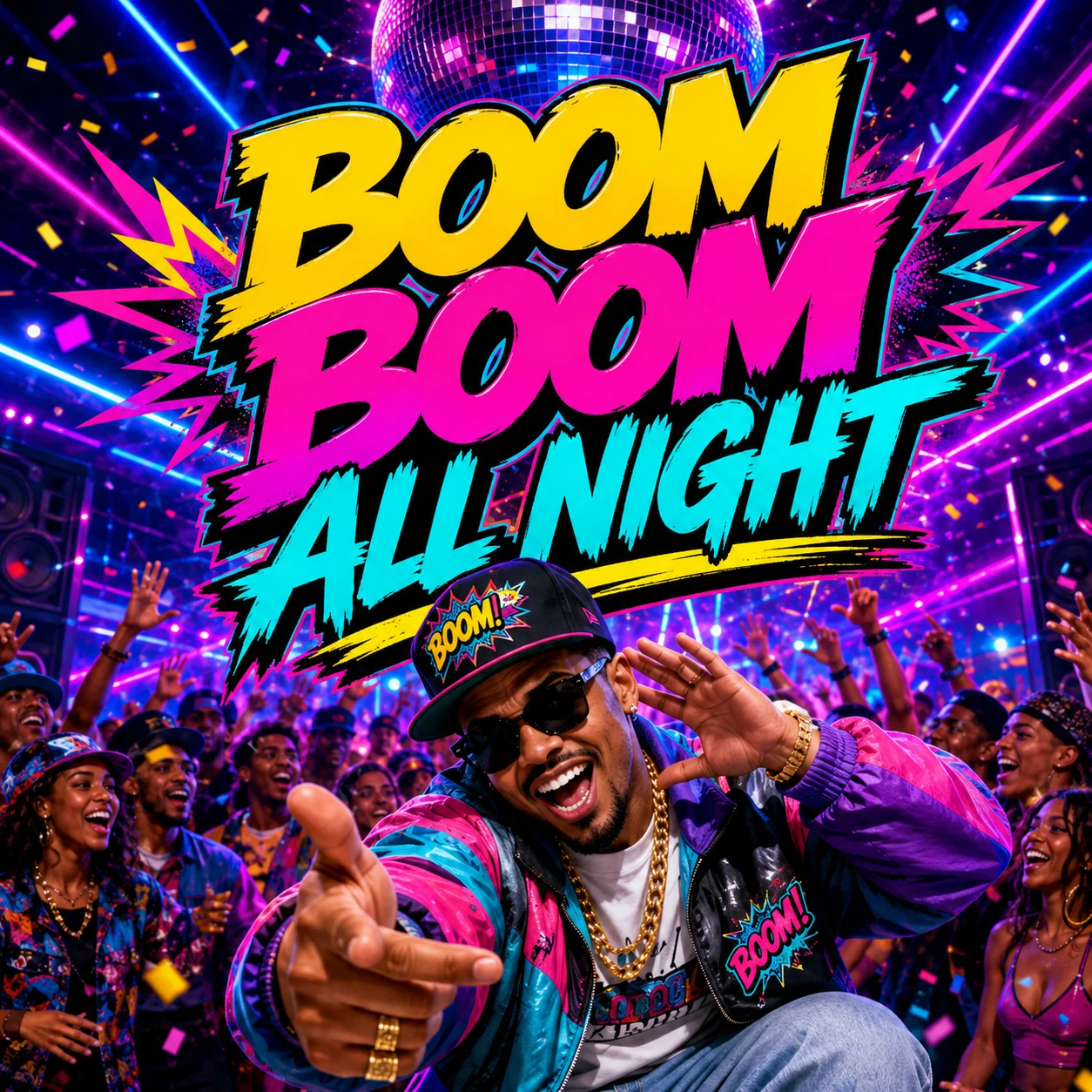Boom Boom All Night cover artwork by Carl Thorns