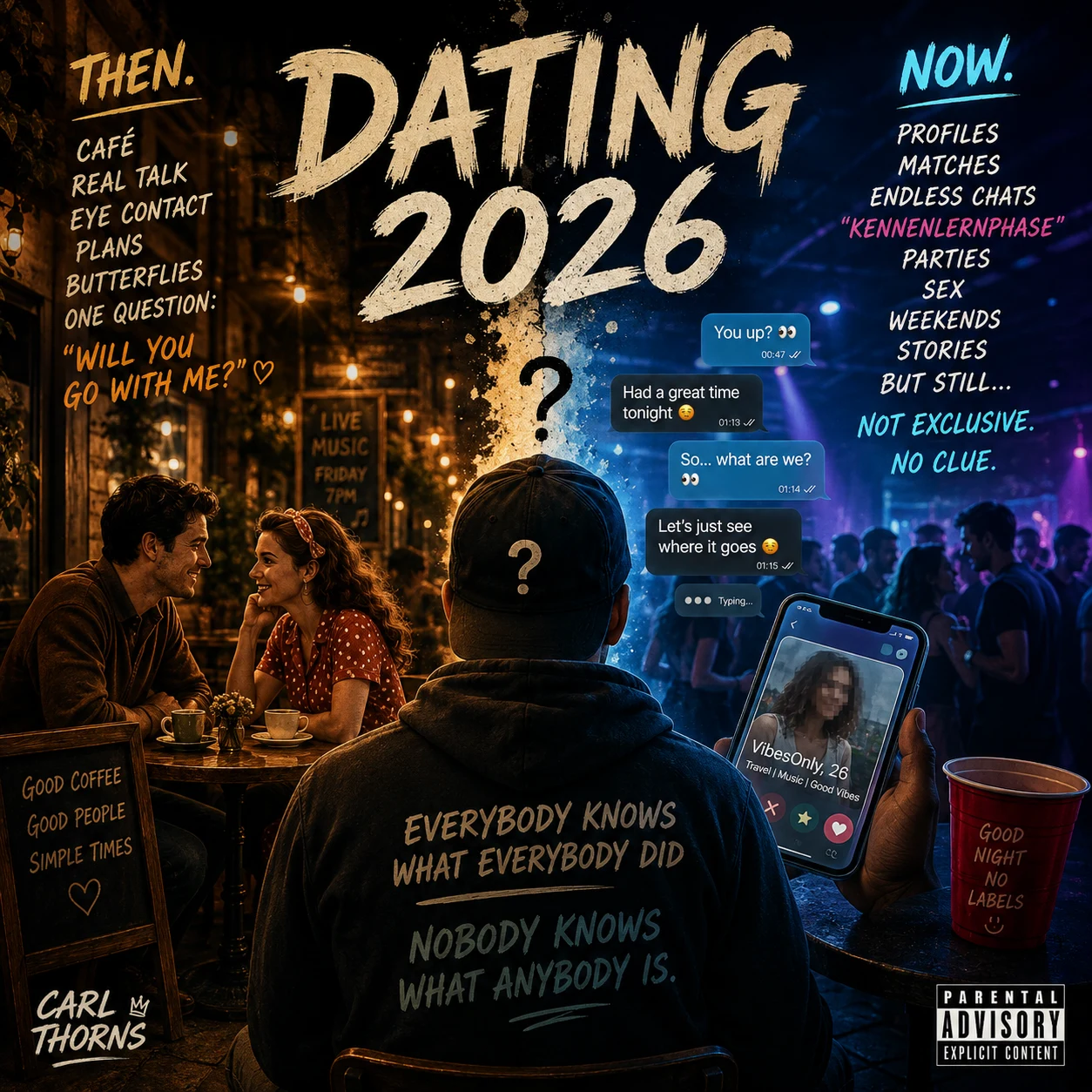 Dating In 2026 cover artwork by Carl Thorns