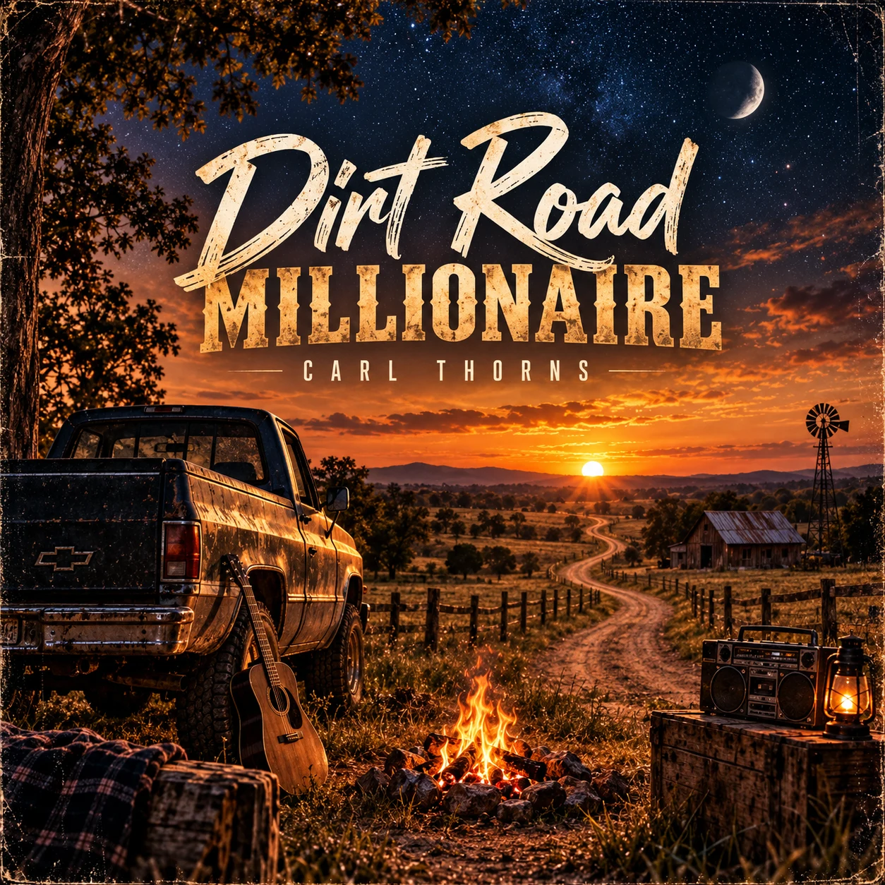 Dirt Road Millionaire cover artwork by Carl Thorns