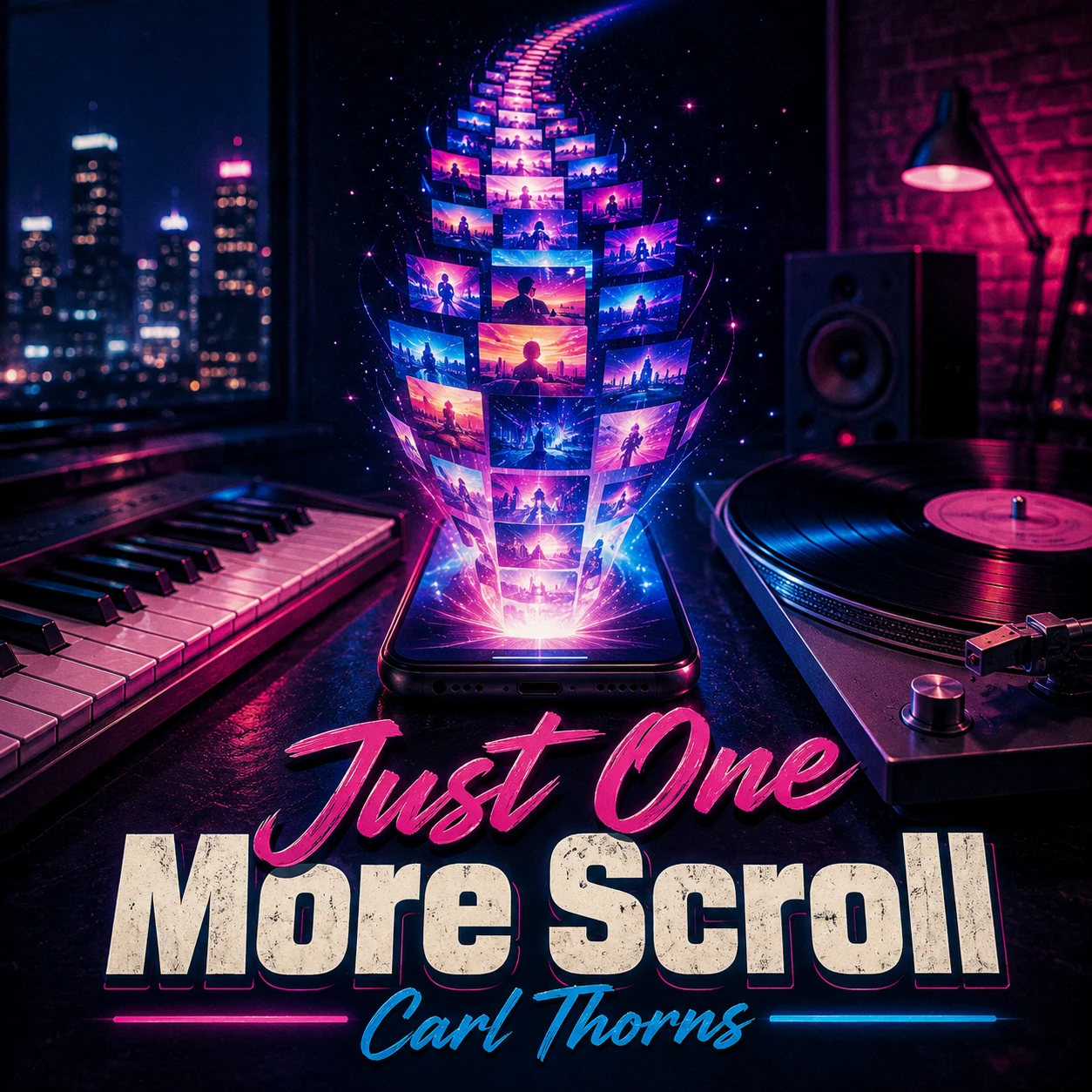 Just One More Scroll cover artwork by Carl Thorns