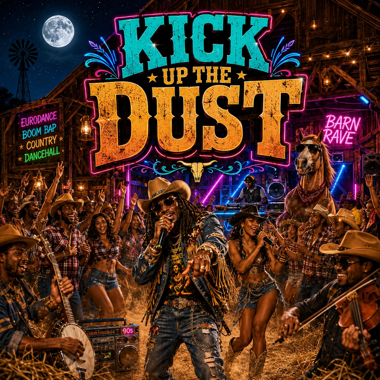 Kick Up Di Dust cover artwork by Carl Thorns