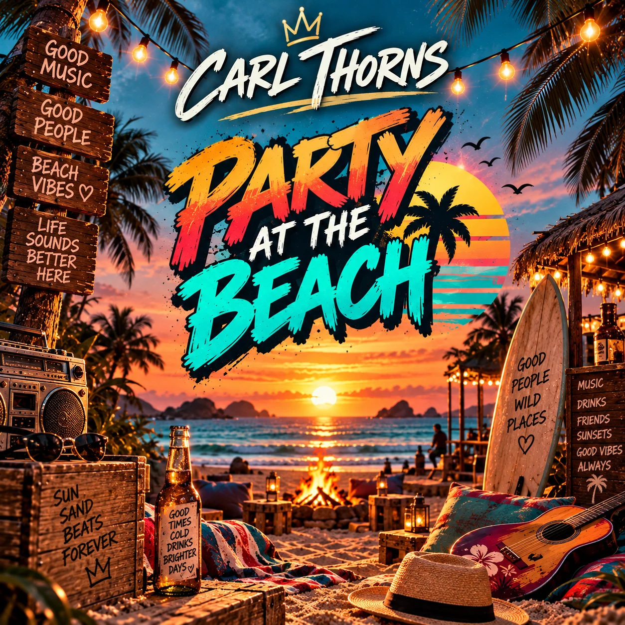 Party At The Beach cover artwork by Carl Thorns