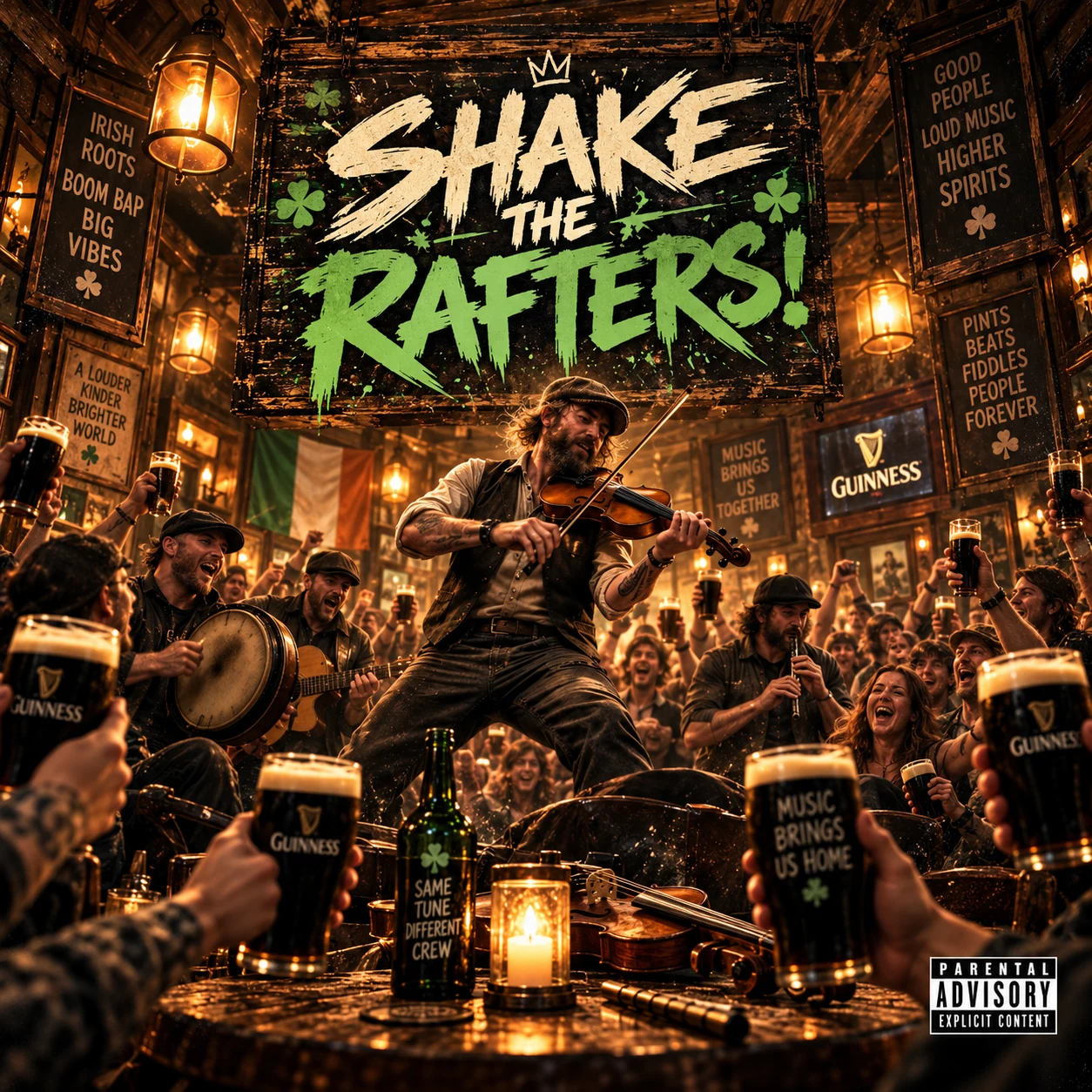Shake The Rafters cover artwork by Carl Thorns